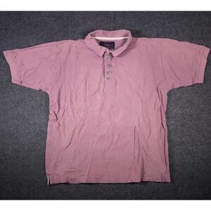 DB Basics Shirt Mens Medium M Button Polo Collared Regular Fit Cotton Stretch